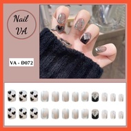 Fake nail box Design Van An VA72 Set Of 24 Nails With Beautiful Long And Pointed Short Stone nail Accessories