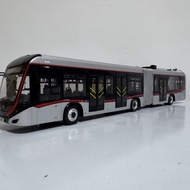 Ready Stock 1: 42 Yutong Dual-Source Car Model Railless Tram Bus Model Medium Transport BRT Bus Allo