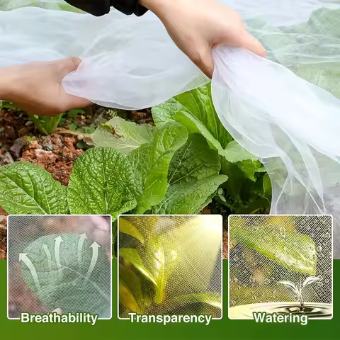 1 Pack, 78.74X196.85inch Garden Vegetable Insect Anti Bird Net Vegetable Protection Fine Mesh Mosqui