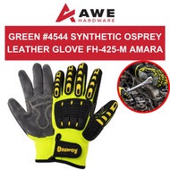 Osprey Amara Leather Glove Green Synthetic EN388 4544 Safety Work Glove FH425M Durable