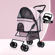 Pet Happet Pet Stroller Dog Stroller Foldable Pet Trolley Easy to Install Foldable and Convenient Dinner Plate Dog Cart