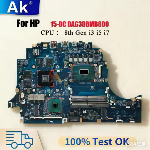 DAG3DBMB8D0 Laptop Motherboard For HP Omen 15-DC With i5 i7 CPU GTX1050Ti GTX1050 4GB GPU L24331-601