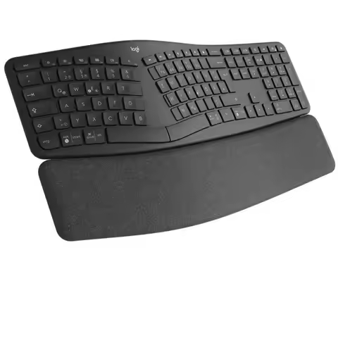 Logitech ERGO K860 Wireless Ergonomic Split Keyboard - Natural Curve Design, Wrist Rest,for PC/Mac, 
