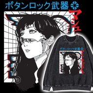 #現貨 伊藤潤二 恐怖AI機器人的逆襲 純棉做舊水洗大學T 動漫 獨家設計款