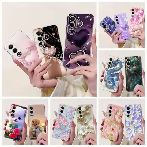 For OPPO K12x A80 Case 2024 New Fashion Love Heart Soft Silicone Back Cover For OPPO A3 Pro 5G CPH26