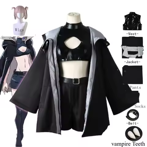 ANIMECC IN STOCK Nanakusa Nazuna Cosplay Costume Wig Anime CALL OF THE NIGHT Cosplay Trench Jackets