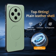 For Vivo Y500 Pro CaseThin Texture Leather Phone Case For Vivo Y500 Pro Magnetic Wireless Charging P