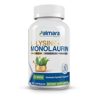 new L-Lysine + Monolaurin 600mg – Immune and Digestive Support 1:1 Ratio, 100 Capsules| Palmara Heal