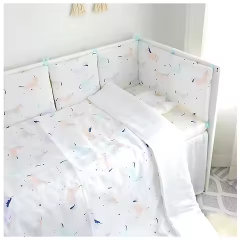 Baby Crib Quilt Cover Children Quilt Cover Ins New Cotton Kindergarten Gauze Baby Newborn Bedding Du