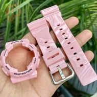 BABY-G Strap And Bezel Glossy Lightpink Replacement BA110 BA111 BA112 BA120 BA130 Watchband Set