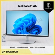 Dell S2721QS 27 Inch 60Hz Widescreen LED 4K UHD IPS Panel Display Dual HDMI DP Refurbished Monitor
