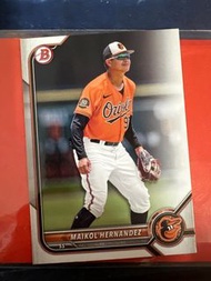 MLB 2022 Topps Bowman Baseball Card - Baltimore Orioles 巴爾的摩金鶯隊 游擊手Maikol Hernandez 棒球卡 球員卡