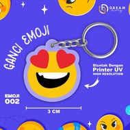 GANTUNGAN [ EMOJI 002 ] Emoticon Keychain Wedding Souvenir Birthday/ - Cute Acrylic Emoji Keychain
