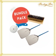 (Bundle Pack 19) GI.Metal, Pizza Cutter w Plastic Handle/Pizza Peel w Handle Square Anod Alum 47" & 