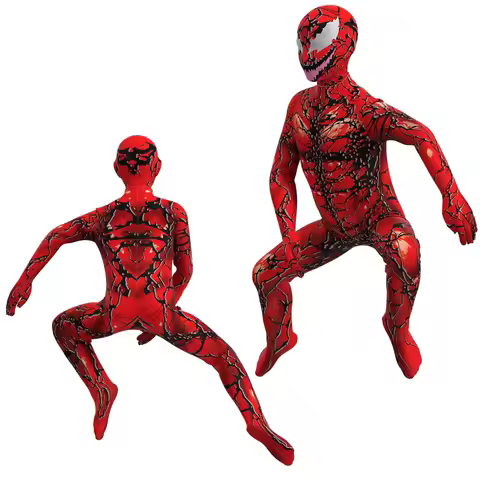 Kids Venom: Let There Be Carnage Carnage Cosplay Costume Bodysuit Jumpsuit Halloween Carnival Suit P