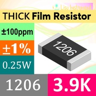 3.9KΩ 1206 3216(mm) ±1% THICK Film SMD Resistor 250mW 3.9K 3K9