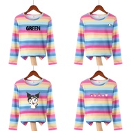 kids floral tee Selesa Neutral Baju T Budak lelaki usia sekolah Budak perempuan Gaya Korea Leher Bul