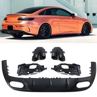 E Class Coupe C238 AMG Bodykit E53 Rear Diffuser with Exhaust Tips BLACK MERCEDES