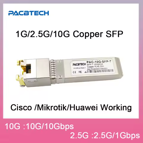 10G RJ45 Copper SFP+ Transceiver Module 1G rj45 sfp 10g 11gb rj45 sfp for Cisco/Mikrotik switch Rout