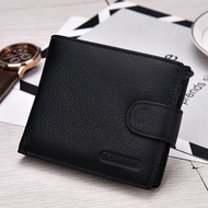 beg dompet lelaki beg dompet dompet kulit lelaki original 100% First Layer Cowhide Men's Wallet Shor
