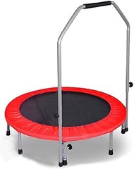 YFFSS Kids Trampoline - 48 inch, with Handle bar, Safety, Portable - Suitable for Indoor Garden Fitness Slimming Aerobics Jumping Bed