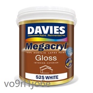 Davies DV525 Megacryl Gloss White 100% Acrylic Latex Paint (Water-Based) 4Liters