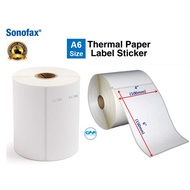 A6 Thermal Paper Sticker AWB 300's/Roll | High Quality Thermal Roll 100mmX150mm