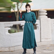 Men's Ming Dynasty Original Hanfu Printed Round Collar Robe Ancient Costume Drama Hero Costume Set