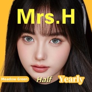 Mrs.H Power 0-8.00 Blue Green Glacier contact lenses 6 monthly 40% water party Oftlens Contact Lens