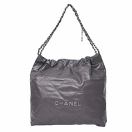 🥳激減優惠🥳🔆99%新🔆香奈兒Chanel 22 全灰中號Medium Tote bag (So Black系列）晶片款送內袋