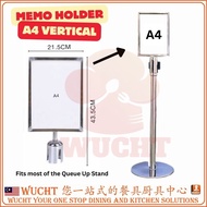 【WUCHT】A3 A4 Sign Holder for Q-Up Post Sign Holder For Q-up Stand A3 A4 Memo Holder A4 A3 型钢指示牌 Rai