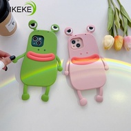 Compatible For Samsung Galaxy J6 Plus J7 Prime J5 J7 Pro 2017 A33 A13 M33 A04 A14 A34 A54 A04E A24 F52 M14 4G 5G Phone Case 3D Cute Frog Patch Soft Silicone Back Cover