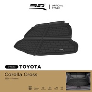 3D Mats ถาดท้ายรถยนต์ TOYOTA - COROLLA CROSS 2021-2023 พรมกันลื่น พรมกันนํ้า พรมรถยนต์