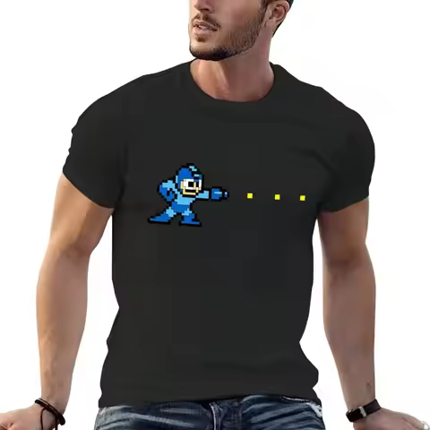 Megaman 8 Bit T-Shirt anime figures summer top man t shirt mens funny t shirts