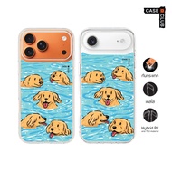 CaseClub Iphone Case Phone Clear Swimming Golden Retriever Pattern For i17 Pro Max/i17 Pro/i17 Air