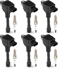 6PCS Ignition Coil Pack and 6PCS Iridium Spark Plug Compatible with Nissan Infiniti Maxima Murano Pa