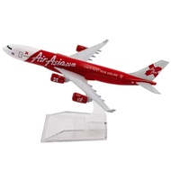 16CM A340 Air Asia Airbus 1:400 Scale 340 Aircraft (with base) Alloy Airplane Model Toys Collection 