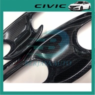 Honda Civic 10th Gen 2016-2020  Outer Handle Carbon Fiber Design With LogoBerjaya Auto Aksesori Kere
