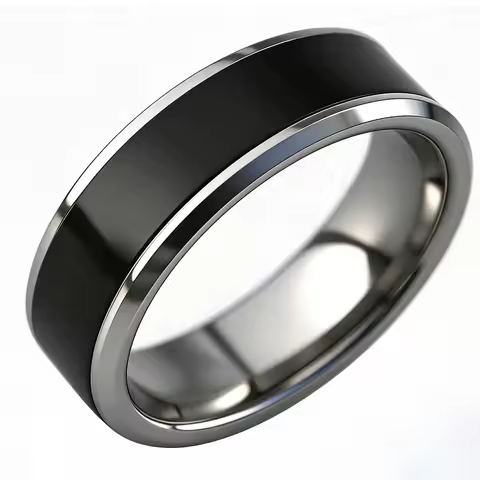 Stainless Steel Metal 125kHz T5577 RFID Ring, Suitable for Both Men and Women, Comfortable to Wear, 