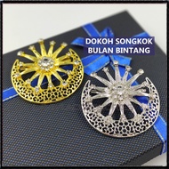 Kerongsang Brooch Dokoh Songkok Bulan Bintang Muslimin DKS