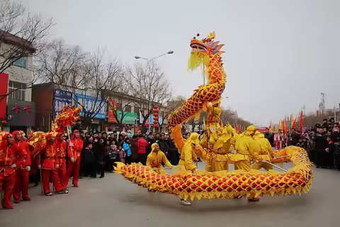 Dance 18m Size 4 Dragon Dance Costume Silk 10 Players Adult l Art Party New Year Performance Parade 