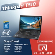 Laptop Lenovo Thinkpad T510 Intel Core i5 - Second Murah Terjangkau Bergaransi