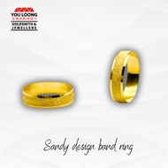 Youloong Cincin Belah Rotah Pasir design EMAS916/ Sandy Round Ring 916GOLD