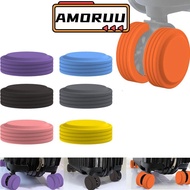 AMOR12UU 8Pcs/Set Luggage Wheels Protector Cover, Silicone Shock Absorption Suitcases Wheel Protecti