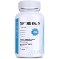 10-in-1 Cortisol Supplements with Magnesium, , Chamomile, , St. John's Wort, Rhodiola, 60 Capsules, 