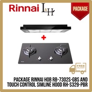 [BUNDLE] RINNAI 2 Burner Built-In Hob RB-7302S-GBS and Touch Control Simline Hood RH-S329-PBR