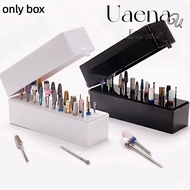 UAENAU Nail Drill Bits Holder, Portable Design 30 Holes Dustproof Bit , Durable Nail Art Supplies Du