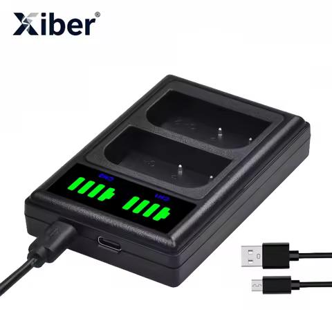 Xiber LP-E5 LP-E6 LP-E8 LP-E10 LP-E12 LP-E17 NB-6L NB-7L NB-10L NB-13L Dual USB Charger for Canon Ca