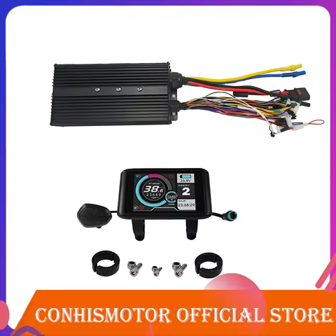 Ebike 48V/52V/60V/72V 3000W-5000W 100A Sine Wave ebike 24 MOSFET Controller with LCD Display with Re