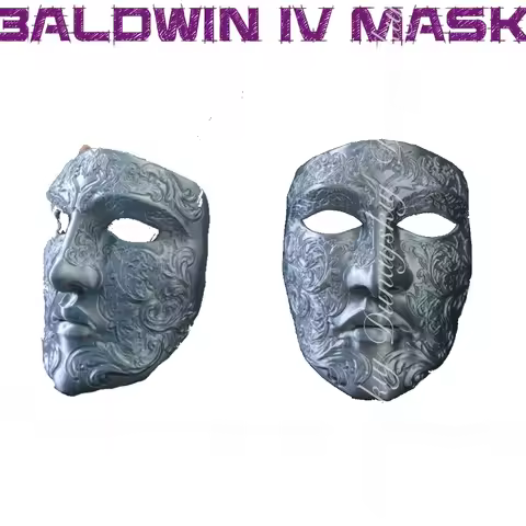 Halloween Baldwin IV Mask Cosplay 3D Printing Cosplay Props And Funny Character Face Mask Masquerade
